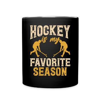 Hockey - Tasse einfarbig - Schwarz - Vorne