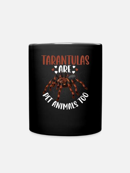 Vogelspinnen, Haustiere, Spinnenbesitzer, - Tasse einfarbig - Schwarz