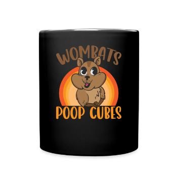 Wombats Kotwürfel Australische Tiere Besitzer - Tasse einfarbig - Schwarz - Vorne