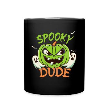 Spooky Dude Halloween - Full Colour Mug - black - Front