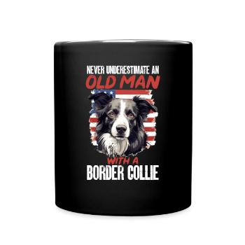 Border Collie Dog - Never Underestimate - Tasse einfarbig - Schwarz - Vorne