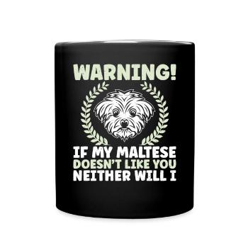 Maltese Owner Gifts - Tasse einfarbig - Schwarz - Vorne