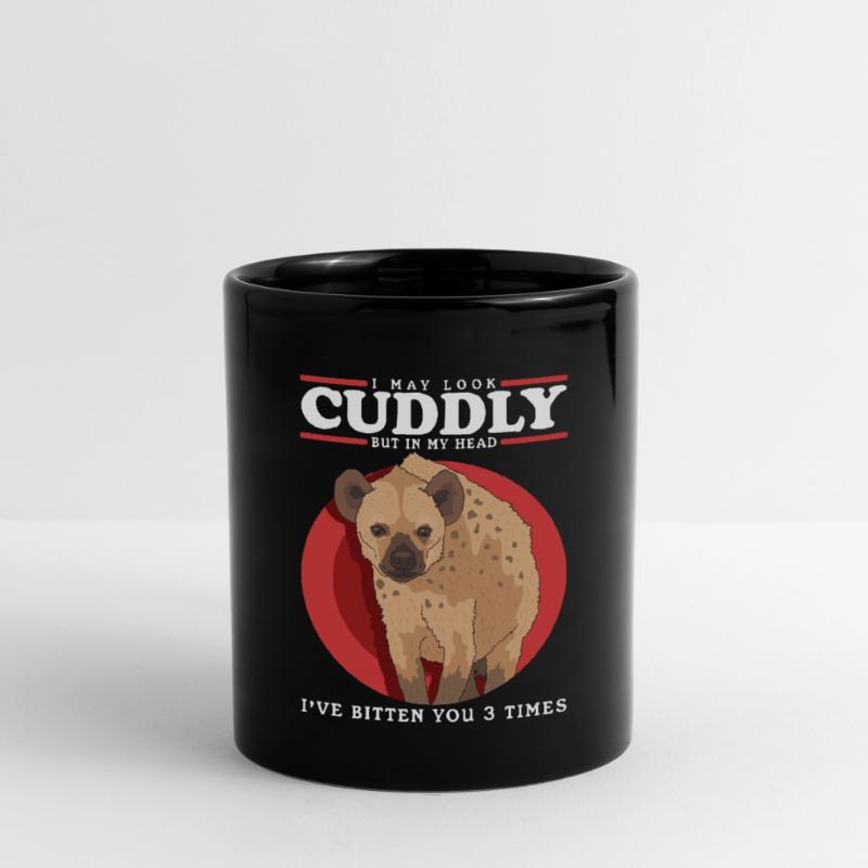 Hyäne Hyänen Tüpfelhyäne Geschenk Tasse einfarbig