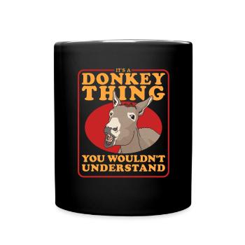 Âne propriétaire âne âne âne cadeau amoureux - Mug uni - noir - Devant