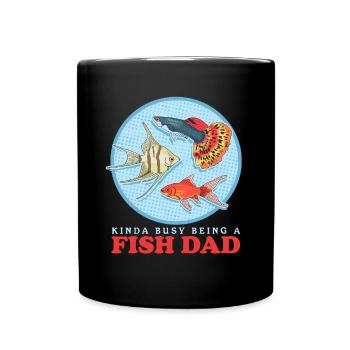Aquarium Fish Dad Aquaristics Aquarist Gift - Full Colour Mug - black - Front