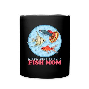 Poisson d’aquarium Maman Aquariophile Aquariophile Cadeau - Mug uni - noir - Devant