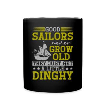 Les bons marins ne vieillissent jamais, ils deviennent petits - Mug uni - noir - Devant