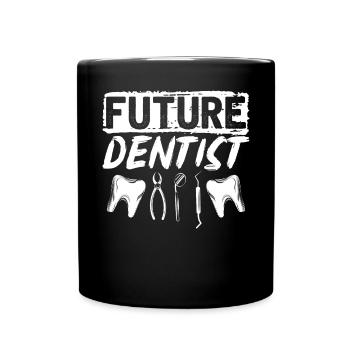 Futur dentiste dentiste assistant dentaire - Mug uni - noir - Devant