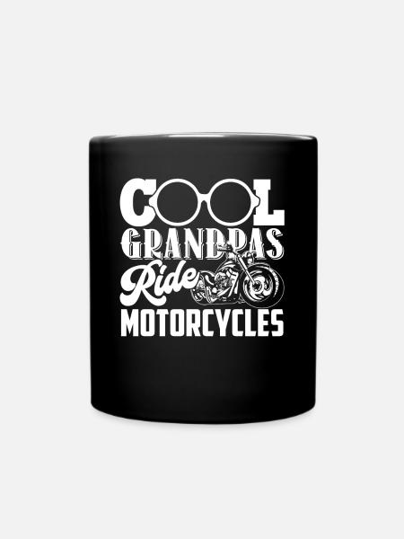 Motorcycle Cool Grandpas Ride Motorcycles - Full Colour Mug - black