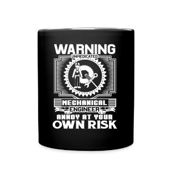 Mechanical Engineer Mechanical Engineer Warning - Full Colour Mug - black - Front