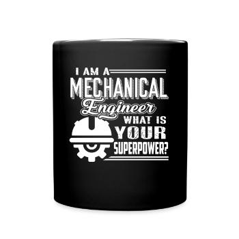 Mechanical Engineer Mechanical Engineer Superpower - Full Colour Mug - black - Front
