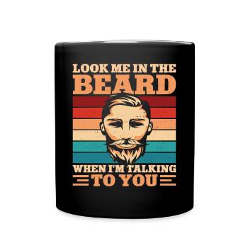 Amant barbe Homme barbu Regarde-moi - Mug uni - noir - Devant