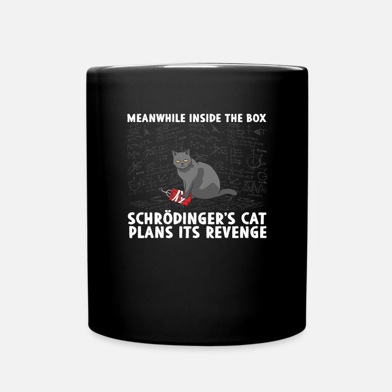 À l’intérieur de la boîte La revanche du chat de Schrödinger - Mug uni - noir