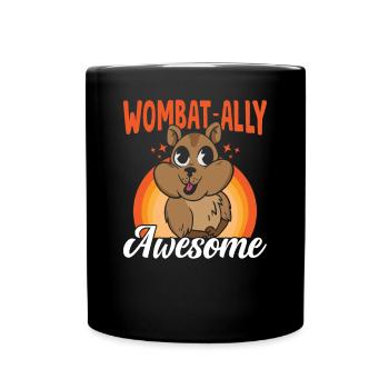 Wombat-verbündeter Awesome Wombat Australian - Tasse einfarbig - Schwarz - Vorne