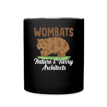 Furry Architects Wombat Propriétaire Australien - Mug uni - noir - Devant