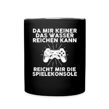 Zocker Zocken Gamer - Tasse einfarbig - Schwarz - Vorne