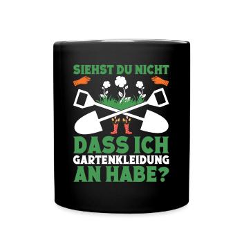 Schrebergarten Landschaftsgärtner Gärtnerin - Tasse einfarbig - Schwarz - Vorne