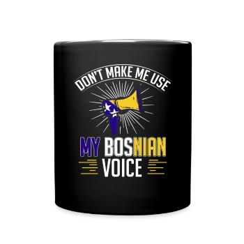 Bosnien und Herzegowina Flagge Bosnien - Tasse einfarbig - Schwarz - Vorne