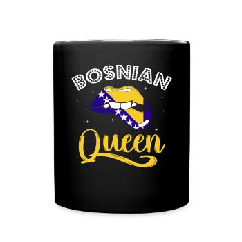 Bosnien und Herzegowina Flagge Bosnien - Tasse einfarbig - Schwarz - Vorne