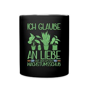 Gartenarbeit Schrebergarten Blumen Gärtnerin - Tasse einfarbig - Schwarz - Vorne