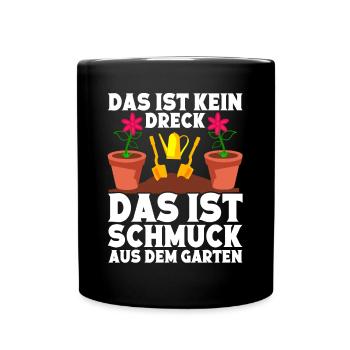 Blumen Gärtnerin Hobbygärtner Gartenarbeit - Tasse einfarbig - Schwarz - Vorne