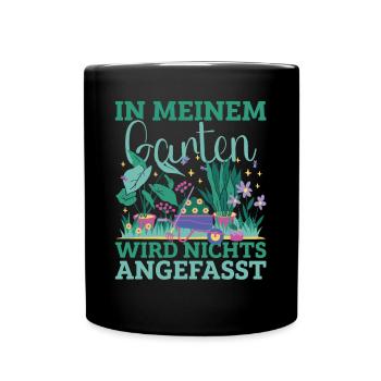 Gartenarbeit Schrebergarten Landschaftsgärtner - Tasse einfarbig - Schwarz - Vorne