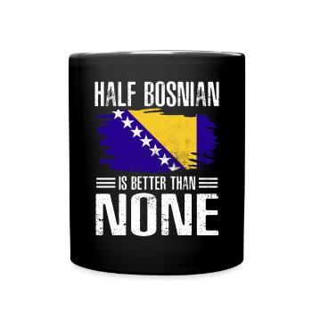 Bosnien und Herzegowina Flagge Bosnien - Tasse einfarbig - Schwarz - Vorne