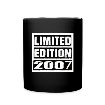 Limited Edition 2007 Birthday 2007 Vintage Retro - Full Colour Mug - black - Front