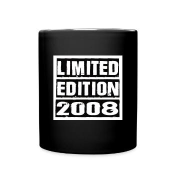 Limited Edition 2008 Geburtstag 2008 Vintage Retro - Tasse einfarbig - Schwarz - Vorne