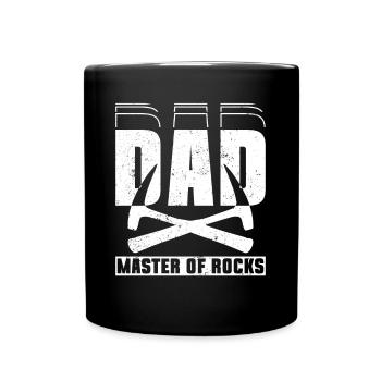 Dad - Master of the Rocks - Rockhounding Dad Rock - Full Colour Mug - black - Front