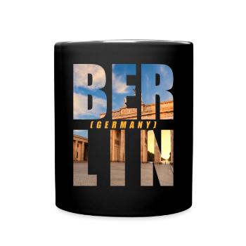 Berlin Deutschland Souvenir - Tasse einfarbig - Schwarz - Vorne