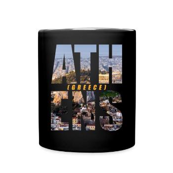 Athènes Grèce Souvenir - Mug uni - noir - Devant