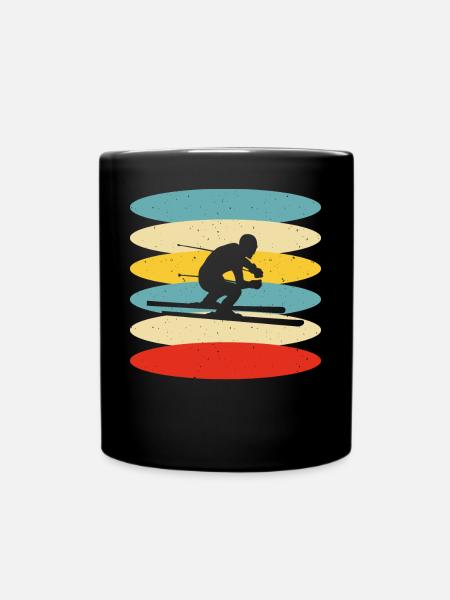 Ski Skifahren Skifahrer - Tasse einfarbig - Schwarz