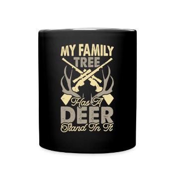 Hunters chasing antlers deer - Full Colour Mug - black - Front
