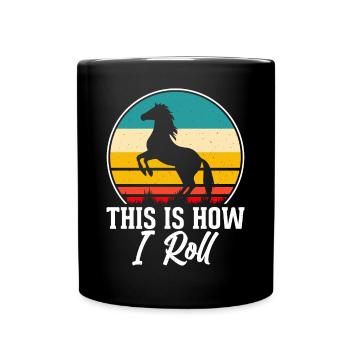 Équitation - Mug uni - noir - Devant