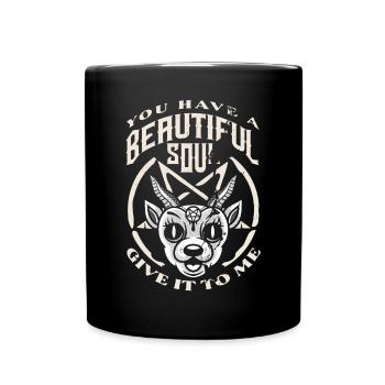 Satan Tu as une belle âme Donnez-le-moi - Mug uni - noir - Devant