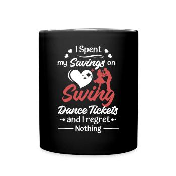 Lindy Hop Swing Tanz Paar Tänzer Swing Tanz - Tasse einfarbig - Schwarz - Vorne
