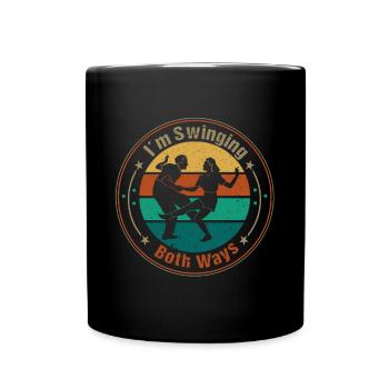 Lindy Hop Swing Dance Couple Dancer Swing Dance - Full Colour Mug - black - Front