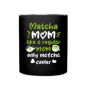 Grüntee-Liebhaber Japanischer Matcha-Latte-Drink - Tasse einfarbig - Schwarz - Vorne