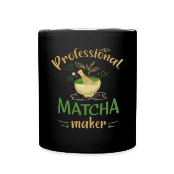 Grüntee-Liebhaber Japanischer Matcha-Latte-Drink - Tasse einfarbig - Schwarz - Vorne