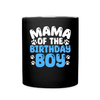 Maman De L’Anniversaire Garçon Chien Anniversaire - Mug uni - noir - Devant