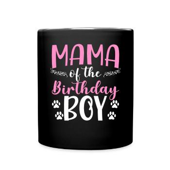 Maman De L’Anniversaire Garçon Chien Anniversaire - Mug uni - noir - Devant