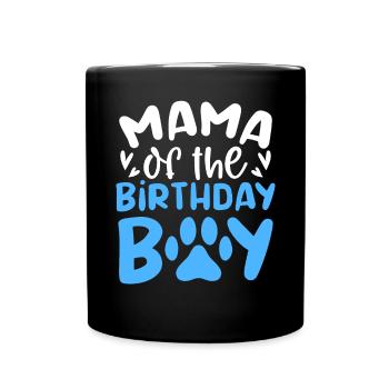 Maman De L’Anniversaire Garçon Chien Anniversaire - Mug uni - noir - Devant
