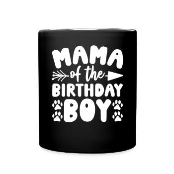 Maman De L’Anniversaire Garçon Chien Anniversaire - Mug uni - noir - Devant