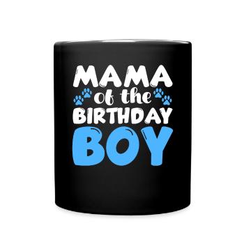 Maman De L’Anniversaire Garçon Chien Anniversaire - Mug uni - noir - Devant
