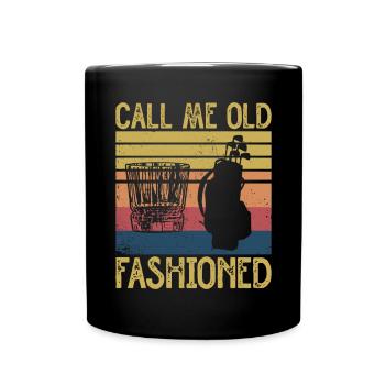 Bourbon & Golf Whikey Golfspieler Golfer - Tasse einfarbig - Schwarz - Vorne