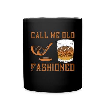 Bourbon & Golf Whikey Golfspieler Golfer - Full Colour Mug - black - Front