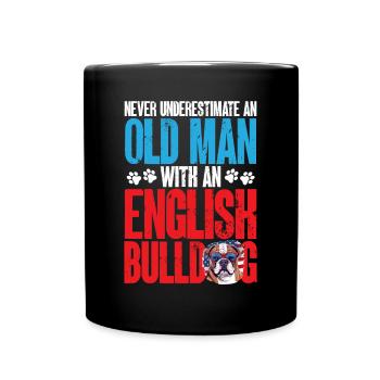 L’amateur de bouledogue anglais britannique ne sous-estime jamais - Mug uni - noir - Devant