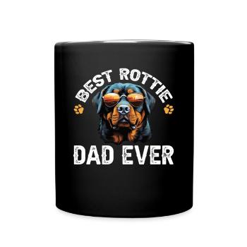 Rottweiler Rottie Dog Breed Pet - Best Rottie Dad - Tasse einfarbig - Schwarz - Vorne
