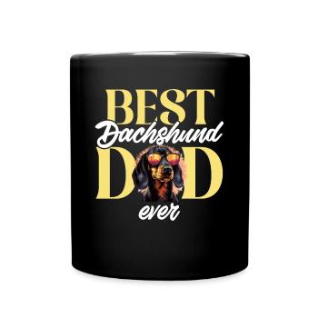 saucisse saucisse chien Meilleur teckel papa jamais - Mug uni - noir - Devant